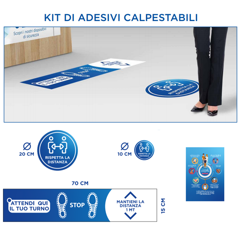 Kit adesivi calpestabili di sicurezza STIKIT-19