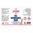 Gel igienizzante mani 1 litro a base alcolica 65% alcool