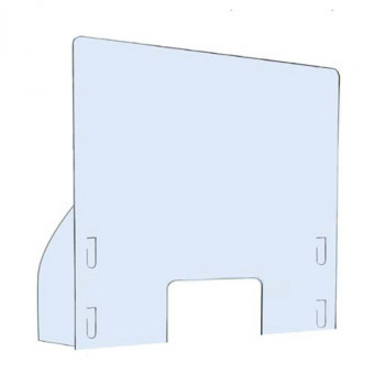 Barriera protettiva parafiato parasputo protezione plexiglas 3mm 76x65x23 cm DVA-S